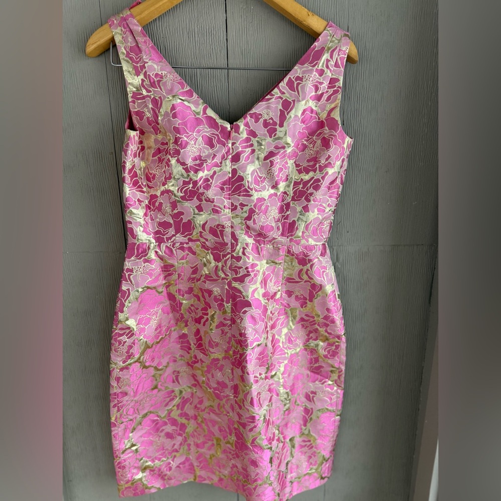Lilly Pulitzer Pink and Gold Kiki Pirate’s Bootyniere Style 87327 Dress - Picture 3 of 5
